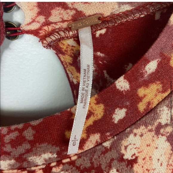 Free People Heartbeats Red Mini Dress Rust Boho - Picture 7 of 14